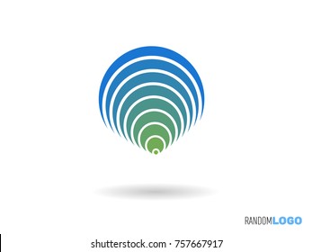 Radio wave like random logo, suitable for tech company in minimalist style