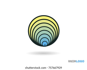 Radio wave like random logo, suitable for tech company in minimalist style