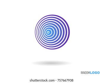 Radio wave like random logo, suitable for tech company in minimalist style