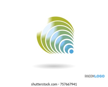 Radio wave like random logo, suitable for tech company in minimalist style