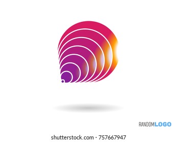 Radio wave like random logo, suitable for tech company in minimalist style