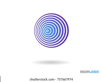 Radio wave like random logo, suitable for tech company in minimalist style