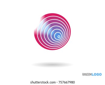 Radio wave like random logo, suitable for tech company in minimalist style