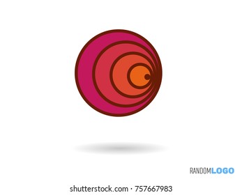 Radio wave like random logo, suitable for tech company in minimalist style