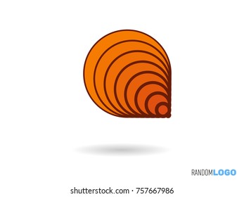 Radio wave like random logo, suitable for tech company in minimalist style