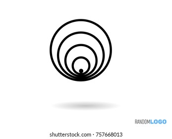 Radio wave like random logo, suitable for tech company in minimalist style