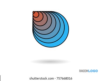Radio wave like random logo, suitable for tech company in minimalist style
