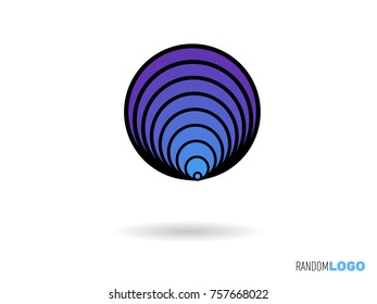 Radio wave like random logo, suitable for tech company in minimalist style