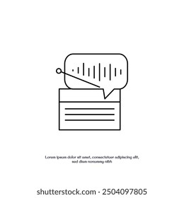 radio wave outline icon vector design good for web or mobile app