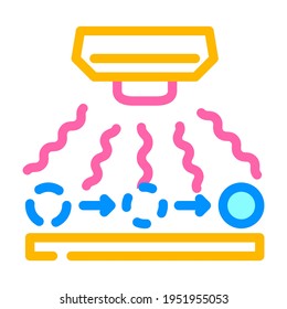 vector de icono de color del sensor de onda de radio. señal del sensor de onda de radio. ilustración de símbolo aislado