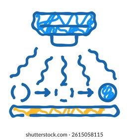 radio wave sensor doodle icon sketch vector. radio wave sensor sign. isolated symbol illustration