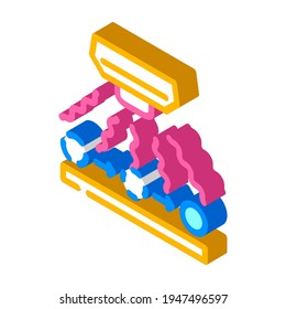 radio wave sensor isometric icon vector. radio wave sensor sign. isolated symbol illustration