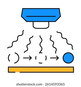 radio wave sensor line icon vector. radio wave sensor sign. isolated symbol illustration