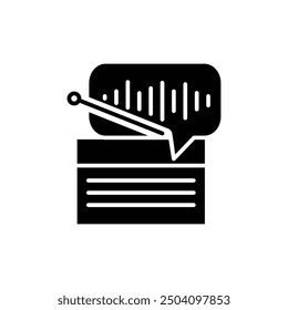 radio wave solid icon vector design good for web or mobile app