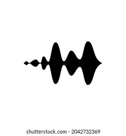 Radio Wave vector icon. Monochrome simple sound wave illustration sign. signal symbol or logo.