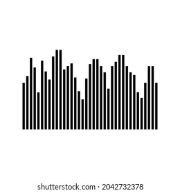 Icono vectorial de onda de radio. Signo de ilustración de la onda de sonido simple monocromo. símbolo de señal o logotipo.