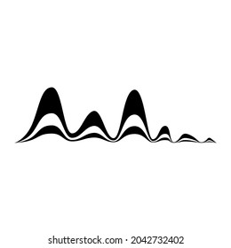 Radio Wave vector icon. Monochrome simple sound wave illustration sign. signal symbol or logo.