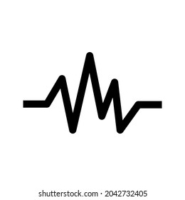 Radio Wave vector icon. Monochrome simple sound wave illustration sign. signal symbol or logo.