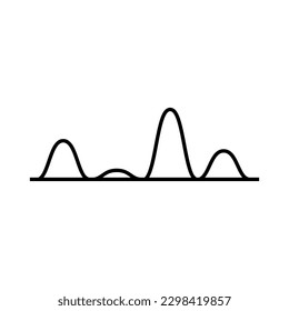 Radio Wave vector icon. Monochrome simple sound wave illustration sign. signal symbol or logo.