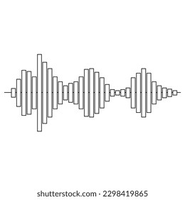 Radio Wave vector icon. Monochrome simple sound wave illustration sign. signal symbol or logo.