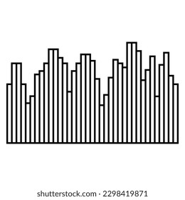 Icono vectorial de onda de radio. Signo de ilustración de la onda de sonido simple monocromo. símbolo de señal o logotipo.