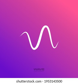 Icono de vector de onda de radio, línea de latido de pulso, plantilla de logotipo de sonido y audio, signo de ecualizador, señal de voz, símbolo de forma de onda