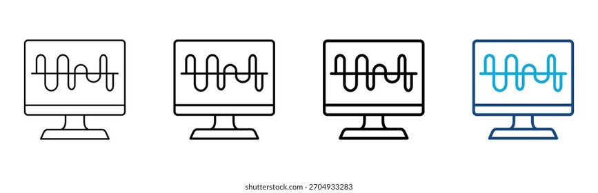 Ícone de ondas de rádio estilo diferente Coleção de estrutura de tópicos Conjunto Ilustração de vetor
