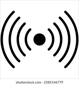 Radio Waves Icon Element For Design