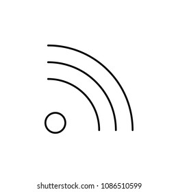radio waves icon. Element of media and news for mobile concept and web apps. Detailed radio waves icon can be used for web and mobile. Premium icon on white background