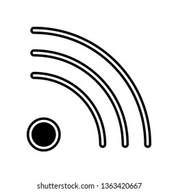 radio waves icon. Element of Media, Press for mobile concept and web apps icon. Glyph, flat icon for website design and development, app development
