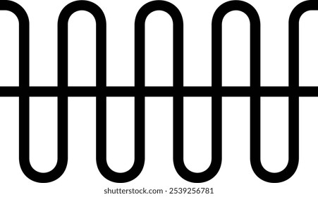 icono de ondas de radio. Diseño de estilo lineal delgado aislado sobre fondo blanco