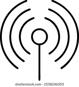 Radio waves icon vector design and modern illustration