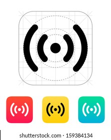 Radio Waves Icon. Vector Illustration.