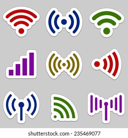 Radio waves icons