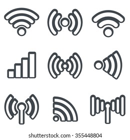 Radio waves icons