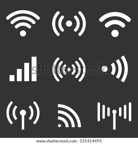 Radio waves icons