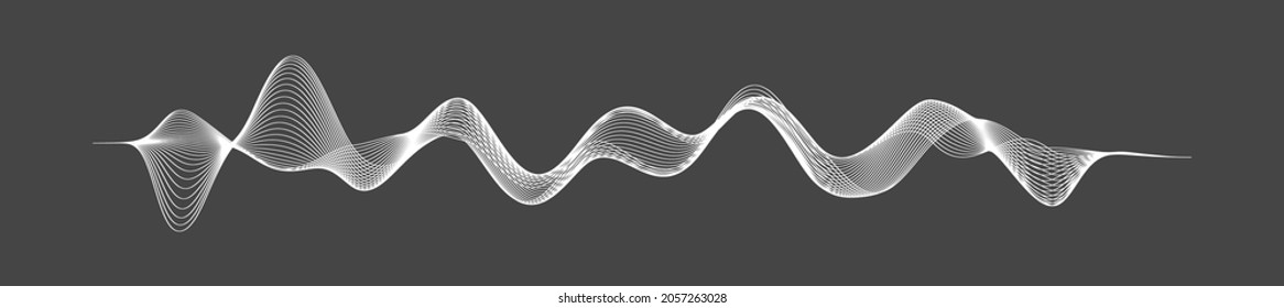 Radio waves vector. Radio frequency identification. Wireless communication. Sound waves abstract vector illustration