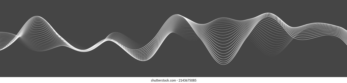 Radio waves vector. Radio frequency identification. Wireless communication. Sound waves abstract vector illustration