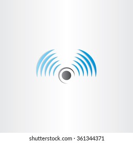 Radio Waves Vector Logo Icon Antenna