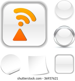 Radio white icon. Vector illustration.