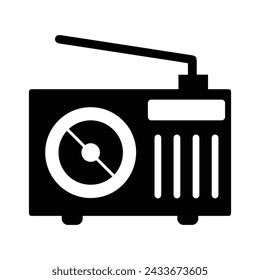 
Radio: Maravilla inalámbrica amplificando voces, música, noticias a nivel mundial. Comunicación instantánea, puente cultural y entretenimiento atemporal en una sola longitud de onda. Plantilla de vector de icono de radio.