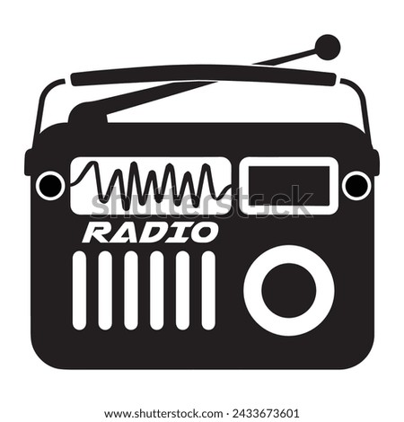 
Radio: Wireless marvel amplifying voices, music, news globally. Instant communication, cultural bridge, and timeless entertainment in a single wavelength. Radio icon vector template.