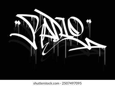 RADIO word graffiti tag style