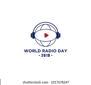 Radio world day icon. radio icon