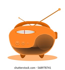 Radio for World Radio Day. Isolated radio