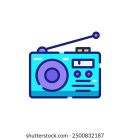 Radio Y2K Vector Icon Illustration