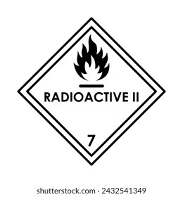 Radioactive 2 color element. Hazardous material vector icon.