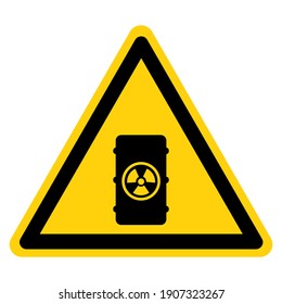 Signo de símbolo de área radiactiva, Ilustración vectorial, Aislar en la etiqueta de fondo blanco. EPS10