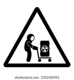 Radioactive Area Symbol Sign, Vector Illustration, Isolate On White Background Label. EPS10