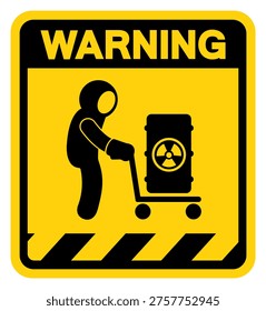 Radioactive Area Warning Sign, Vector Illustration, Isolate On White Background Label.EPS10
